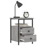 vidaXL Tables de chevet 2 Pièces sonoma gris 34x35 5x50cm bois ingénierie