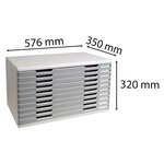 Module De Classement Modulo Office 10 Tiroirs A3 - Granit - Exacompta