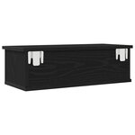 vidaXL Étagère à tiroir murale Noir Chêne 60x26x18 5cm Bois d'ingénierie