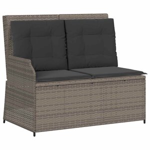 vidaXL Banc de jardin Gris polyrotin