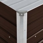 vidaXL Lit surélevé de jardin Marron 100x40x45 cm Acier galvanisé