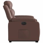vidaXL Fauteuil inclinable électrique marron similicuir
