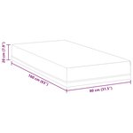 vidaXL Matelas Blanc et Bleu 80 x 160 cm Mousse à mémoire de gel
