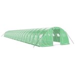 vidaXL Serre avec cadre en acier vert 96 m² 24x4x2 m
