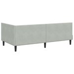 vidaXL Cadre de lit d'angle avec matelas 2 Pièces Gris clair Velours