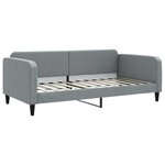vidaXL Lit de jour avec gigogne sans matelas gris clair 100x200 cm