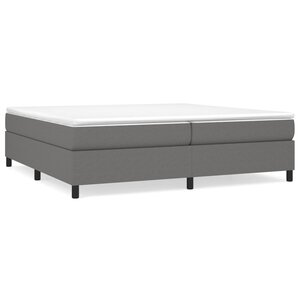 vidaXL Cadre de lit Gris foncé 200 x 200 cm Tissu