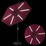 vidaXL Parasol de jardin avec lumières LED et base 230 x 230 cm