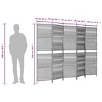 vidaXL Cloison de séparation 5 panneaux beige résine tressée