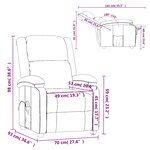 vidaXL Fauteuil de massage Gris Similicuir