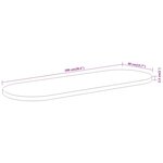 vidaXL Dessus de table 100x40x2 5 cm ovale bois massif d'acacia