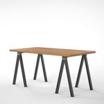 Nordlinger Tréteau Aspen 70x30x73 cm Bois et métal Noir