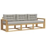 vidaXL Ensemble de canapés d'extérieur 3 pc Blanc et gris clair