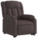 vidaXL Fauteuil inclinable électrique marron foncé tissu