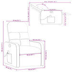 vidaXL Fauteuil de massage inclinable Vert foncé Tissu
