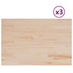 vidaXL Dessus de table 3 Pièces 80x53x2 5cm rectangulaire bois pin massif