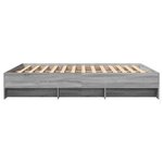 vidaXL Cadre de lit sans matelas sonoma gris 150x200 cm