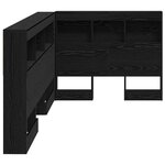 vidaXL Tête de lit de rangement Chêne noir 90 cm Bois d'ingénierie