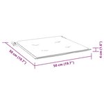 vidaXL Coussins de chaise de jardin lot de 4 multicolore 50x50x4 cm