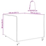 vidaXL Housse de meubles d'extérieur Noir 135 x 135 x 90 cm Tissu 210D