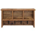 vidaXL Porte-manteau mural avec étagère Bois ancien 50 x 16 x 26 cm