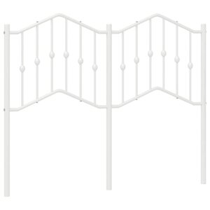 vidaXL Tête de lit métal blanc 120 cm
