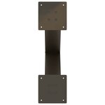 vidaXL Pieds de table à manger en forme de X  2 pièces  acier naturel  50 x (72-73) cm