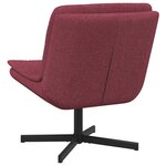 vidaXL Chaise pivotante Rouge bordeaux 63 x 75 x 76 cm tissu