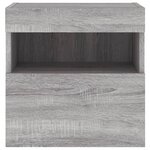 vidaXL Meuble TV mural avec lumières LED sonoma gris 40x30x40 cm