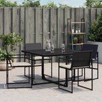 vidaXL Chaises de jardin lot de 4 avec coussins noir résine tressée