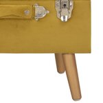 vidaXL Tabourets de rangement lot de 3 Jaune moutarde Velours