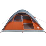 vidaXL Tente familiale à dôme 6 personnes orange imperméable