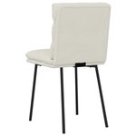 vidaXL Chaises à manger lot de 4 Crème Velours