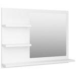 Miroir de salle de bain 60 x 10 5 x 45 cm aggloméré blanc 02_0006906