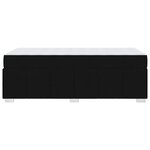 vidaXL Cadre de lit avec matelas Noir 90 x 200 cm tissu