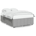 vidaXL Cadre de lit sans matelas gris clair 140x190 cm tissu