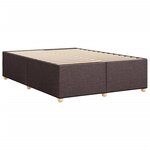 vidaXL Cadre de lit sans matelas marron foncé 140x200 cm tissu