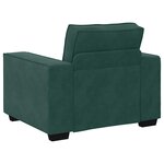 vidaXL Ensemble de canapés 3 Pièces avec coussins Vert foncé Velours