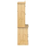 vidaXL Vitrine en verre Corona 100x48 5x179 cm bois massif de pin