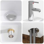 vidaXL Vanité de lavabo mural Chêne fumé 49 5 x 41 x 63 cm