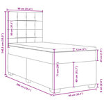 vidaXL Sommier à lattes de lit avec matelas Bleu 90x200 cm Tissu
