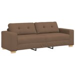 Canapé 3 places vidaXL Marron 180 cm en tissu