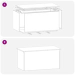 vidaXL Boîte de Rangement Extérieure Blanc 100 x 50.5 x 50 cm