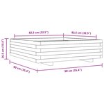 vidaXL Jardinière 90x90x26 5 cm bois massif douglas