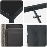 Set de salle à manger de jardin 5 pièces avec coussins en poly rotin gris vidaXL