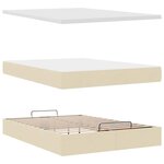 VidaXL Cadre de lit ottoman avec matelas crème 140x190 cm tissu