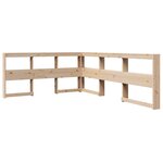 vidaXL Lit bibliothèque sans matelas 140x200 cm bois massif de pin