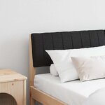 vidaXL Tête de lit capitonnée Noir 160 cm Pin massif