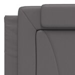 vidaXL Coussin de tête de lit Viana gris 180 cm similicuir