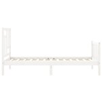 vidaXL Cadre de lit sans matelas blanc bois de pin massif